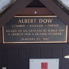 He was a great man. <br>
Thank you Albert.<br>
This plaque is located on the rescue cache at the base of Huntington Ravine.