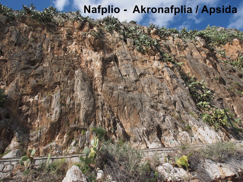 The sub-area of Apsida on the Akronafplia cliff in the city of Nafplio