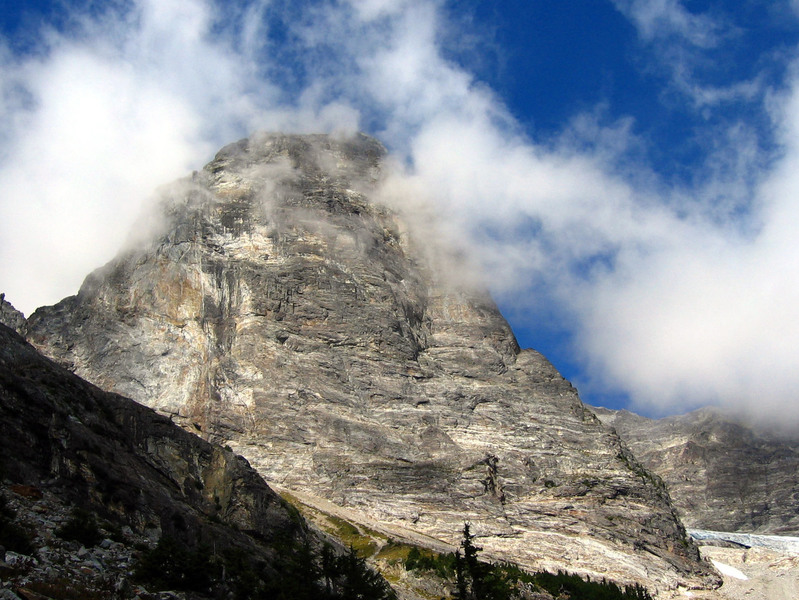 The clouds dissipate giving us our first view of the massive face.