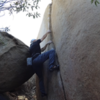 Your chalk bag may brush the boulder behind you but that’s about it.