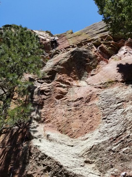 Todd Bol at the top crux.