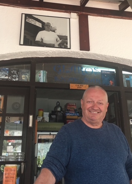 Ha, Steve McDonnell at Glaros Snack Bar does smile. Maybe it's because I just donated to the bolt fund.