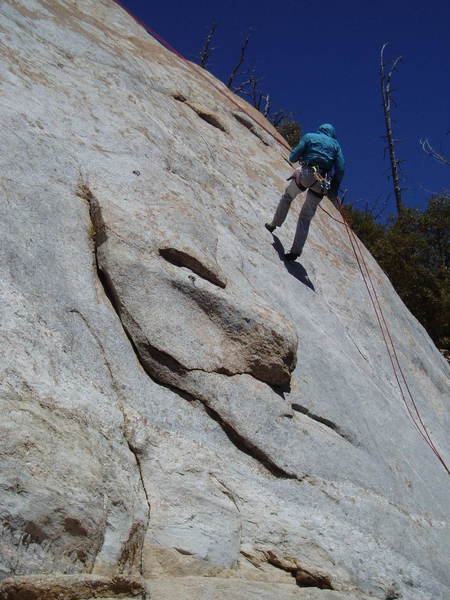 S Matz Rapping "7 Year Itch" The climb goes up to her left
