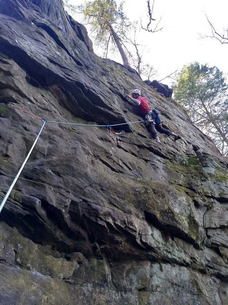 sinking tricam number six into the large horizontal mid route