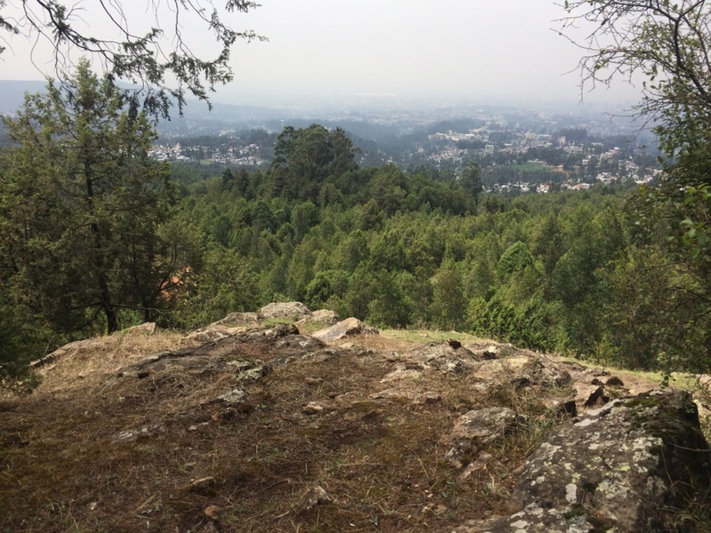 Top of crag, view of Addis Ababa