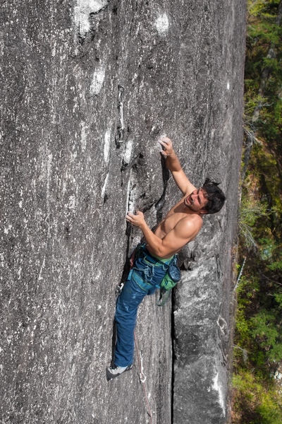 Chandler on the P4 traverse!