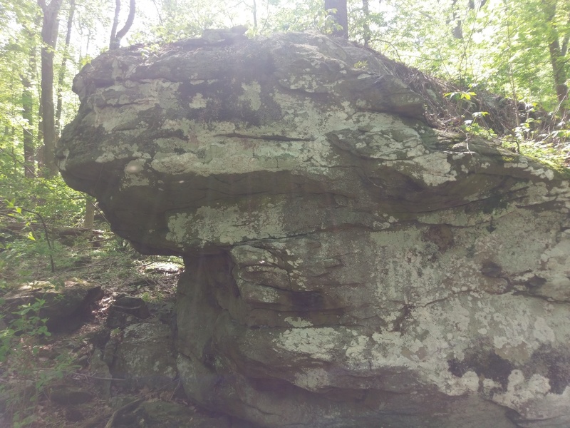 Shaper's (V3) at the Smelted Boulder in Catoctin Mountain Park