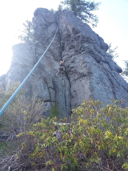 Elisa on the second ascent of Booboo kitty