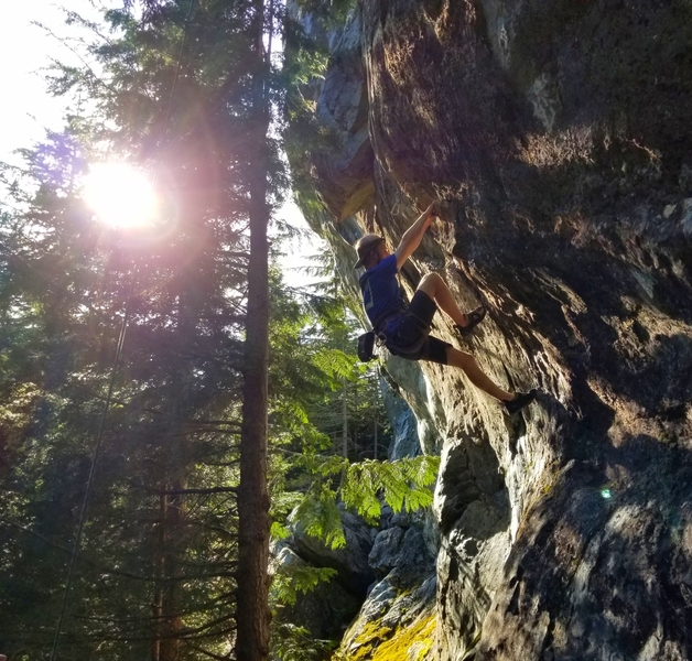 Blake getting started on this amazing climb