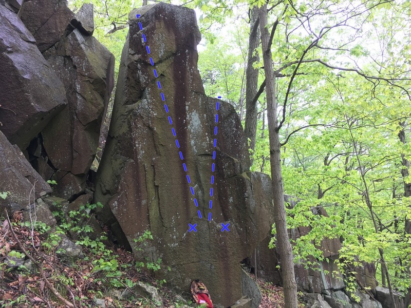Pretty boulder. Fun climbing, big moves on big holds with a good landing.