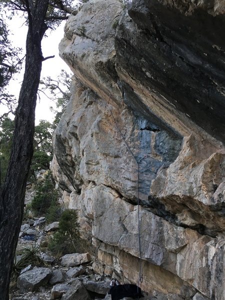 Left Leaning climb as seen from trail.
