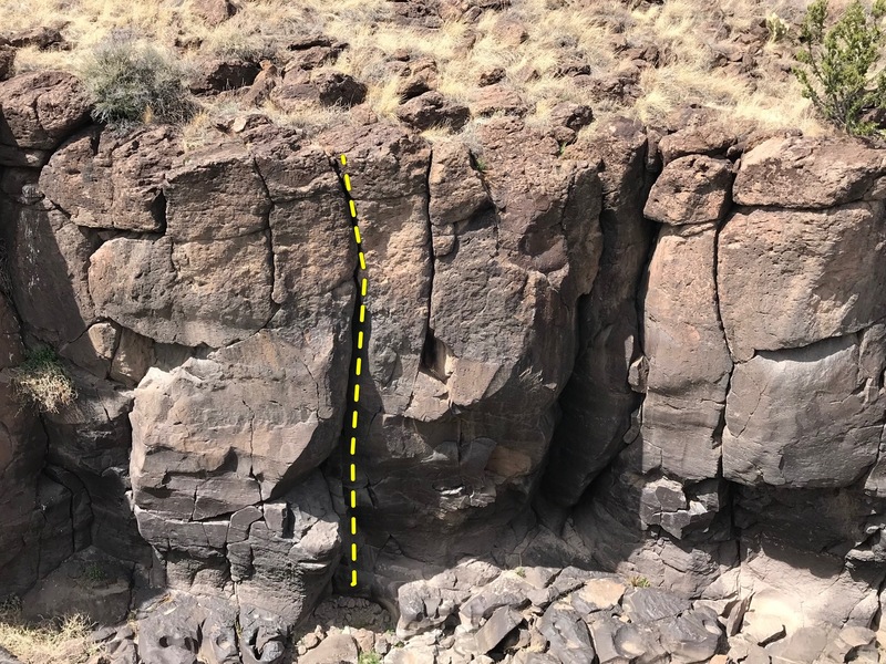 Cyclops left. The shady crack left of the cyclops eye