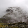 Great Gable, clearing from the mists (from near the summit of Kirkfell) 2010