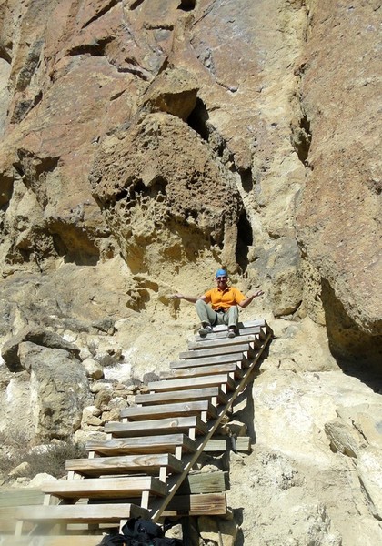 Amazing new stairs to my route! Wow!