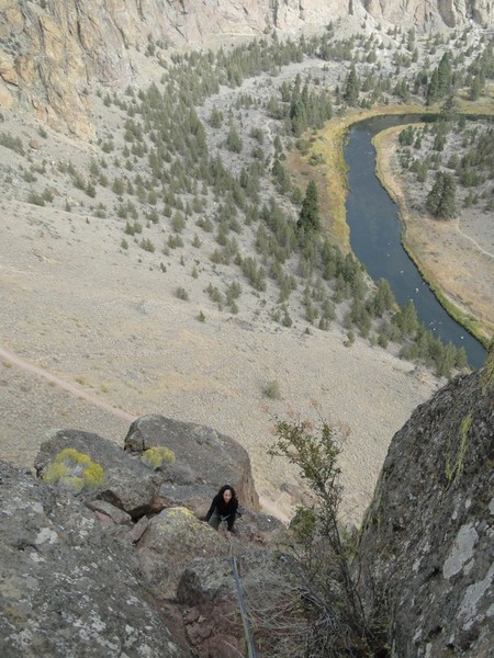 Last pitch of Peking with Crooked River below.