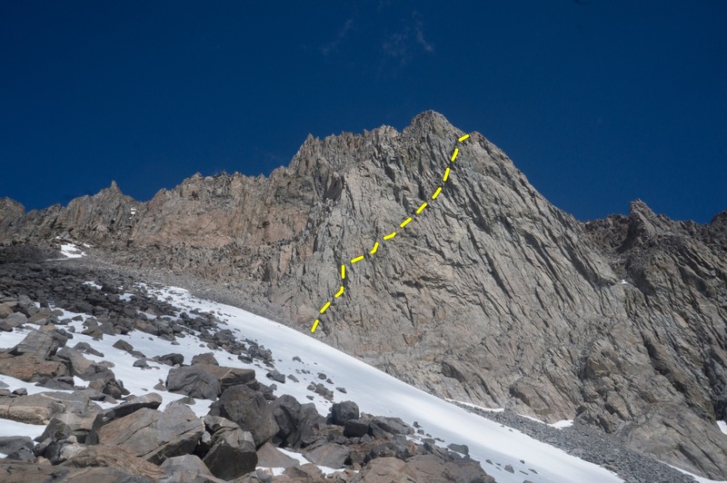 You can just make out the diagonal ramp running from center frame to the notch right of the high point.