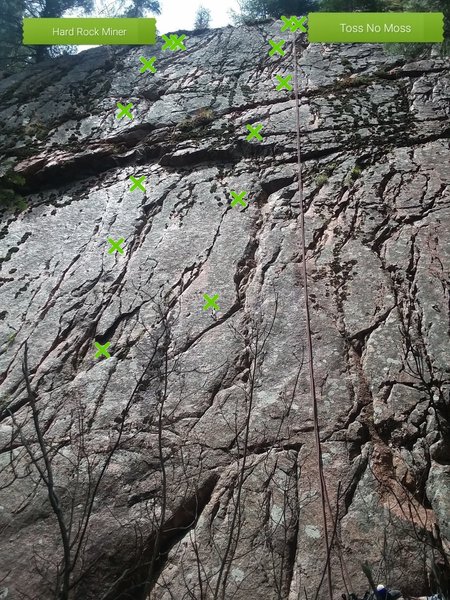 Bolts and anchors for Toss No Moss and Hard Rock Miner