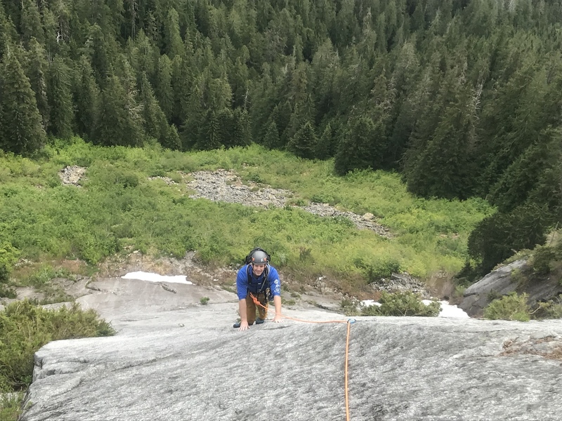 Looking down the face from the top of pitch 5