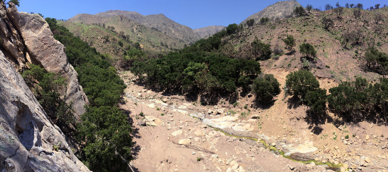 Panorama from atop Applied Magnetics, in San Ysidro Canyon (May 28, 2018)