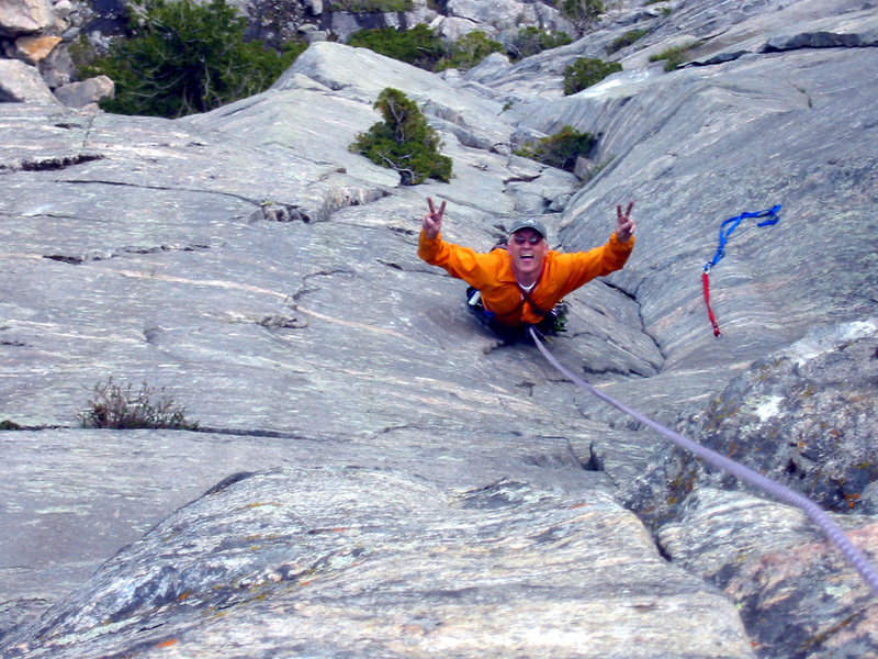 Working on the crux pitch of Spidey w/ Jim R.