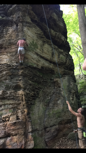 Guliano takes a lap on The Arete.