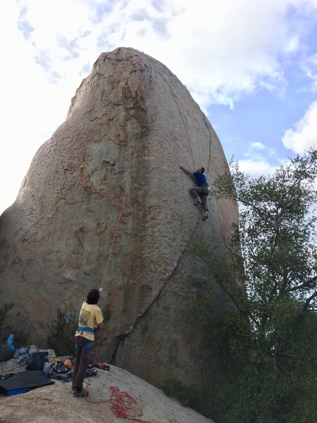 Greg making the transition onto the awesome upper face
