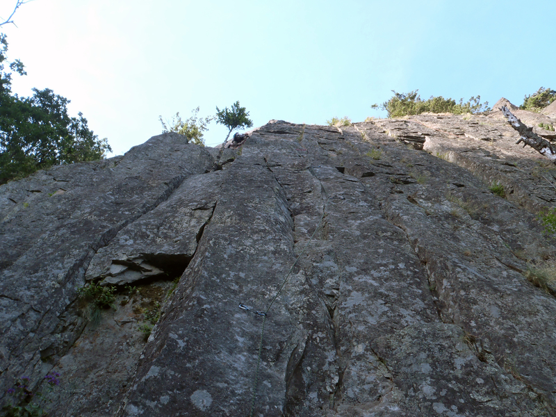 Kingpin meanders to the left to climb the arete