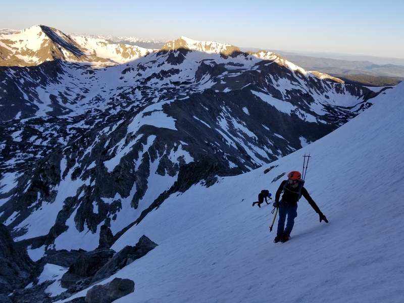 The upper traverse snowfield.