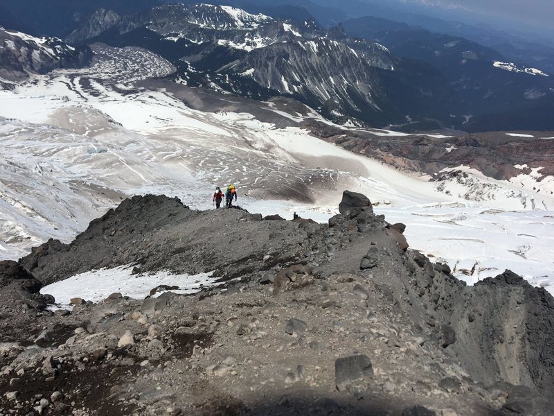 Mike and Ross making their way up the ridge