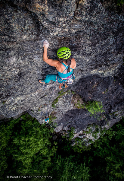 Brittni Gorman on the final moves of White Toad. © Brent Doscher Photography
