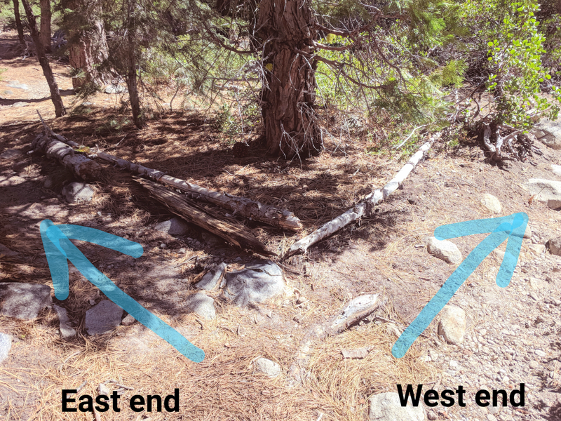 2nd fork in the trail: Climbs on the west end, or continue to the east end