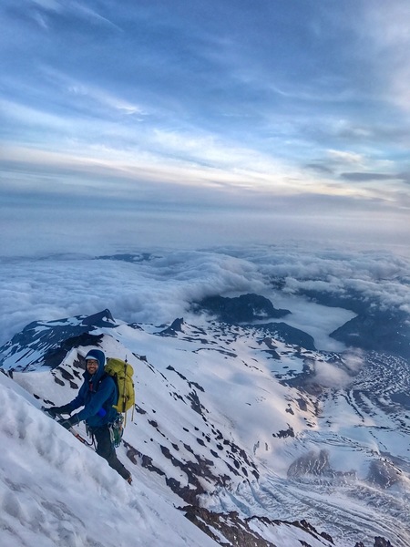 High up on Liberty Ridge