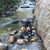 Put a couple rocks at the base. water level is low enough you can easily do this route now without getting your rope too wet... but be careful when you pull it through the chains! 7/15/2018