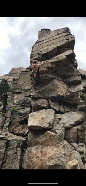 Free solo on the South Face Left Side.