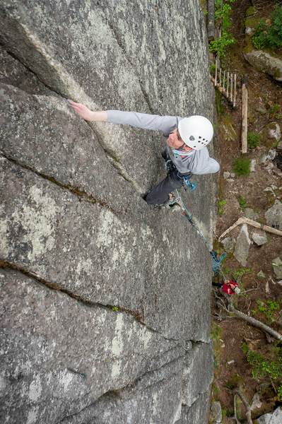 Gavin climbing the classic 1492.