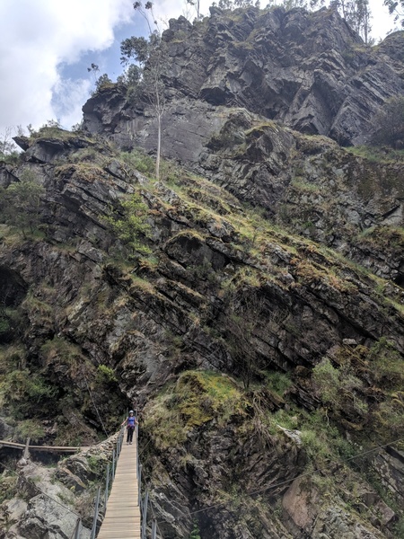 This is a view of the near side, with climbing throughout the upper part.