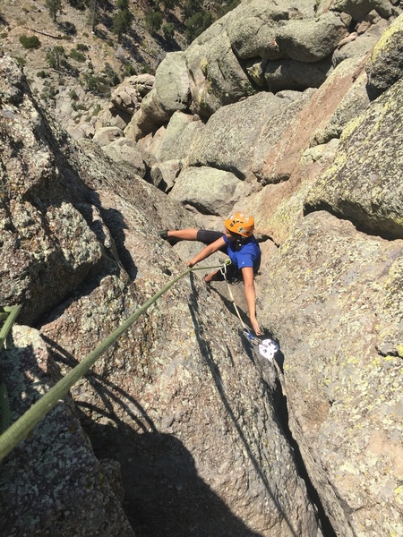 Almost at the top and nothing can beat the excitement of sharing my passion with my daughter. We were the first party on the route and finished it in 4.5 hours