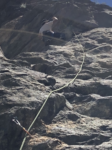Approaching the crux.