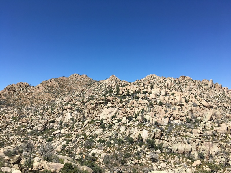 Looking north to the "top" of Granite Mountain -- endless rock, endless adventure potential.
