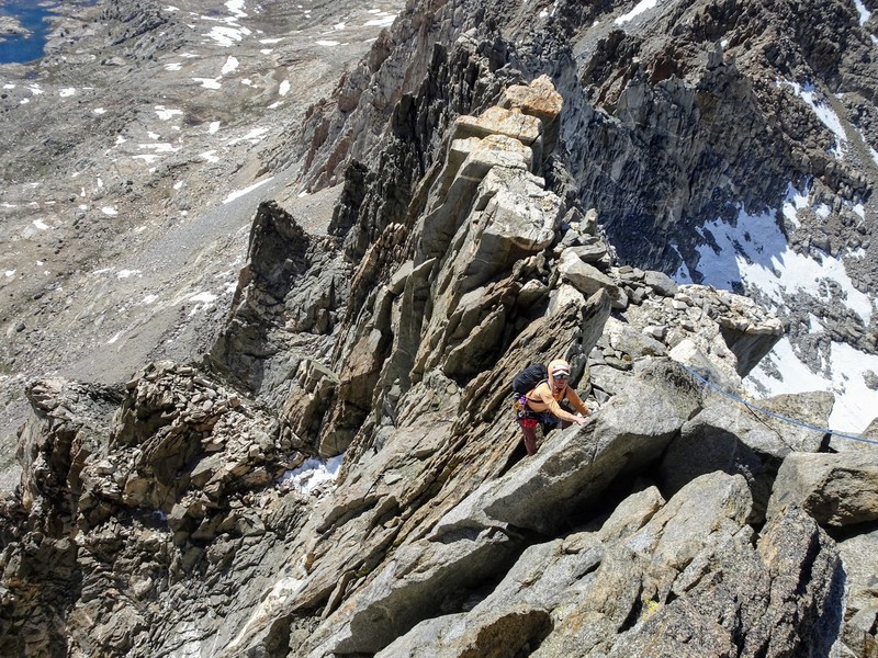 Rock Climb West Arete, High Sierra