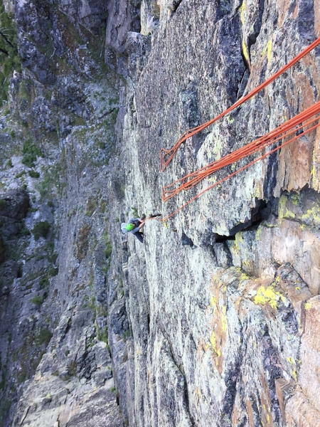 Henry C. following pitch 3. Very nice crack.