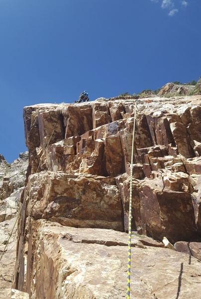 Near the top of pitch one