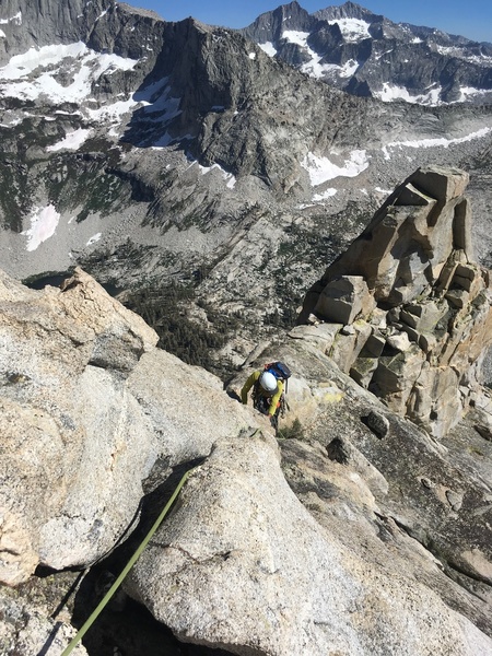 Coming up the ridge around P8.