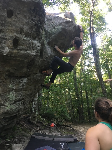 Preparing for top-out on arrow arete