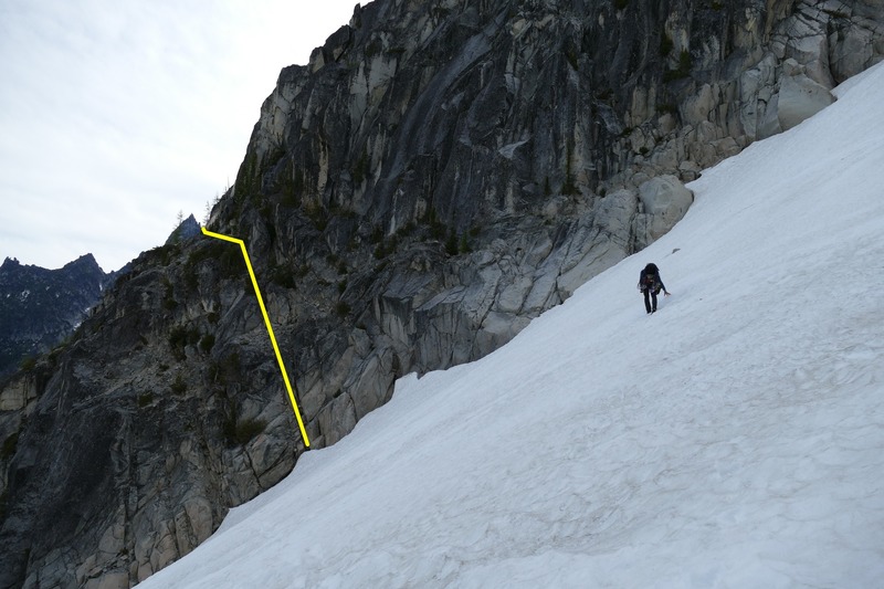 Approach to the start of the scramble/base of the route - June 18, 2018