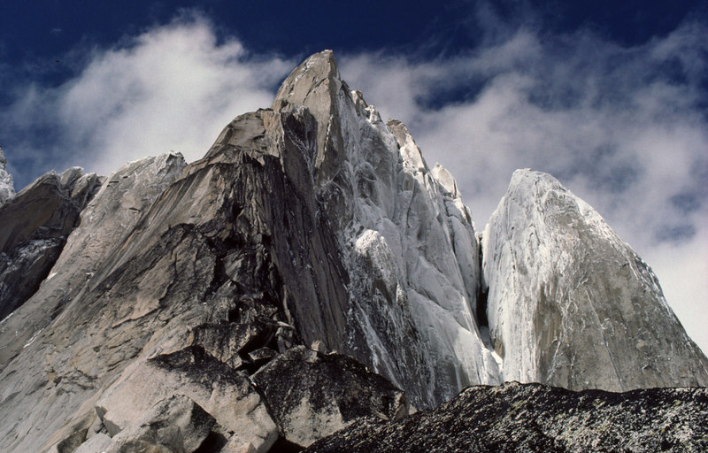 A rimed up view of the route after a four day storm. July 1979