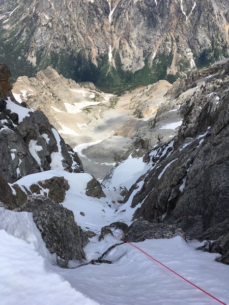Looking down P3 from the Upper Saddle (July 4th, 2018)