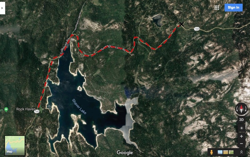 Follow 168 HWY, up the hill past Ely Mountain. There will be a fire trail gate on the left side after the last turn before the downhill straightaway. Park in front of the gate or at the Snow Park parking lot 1/4 mile before the gate Routes on right uphill