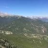 View of Long's Peak and the high peaks from high on The White Raven.