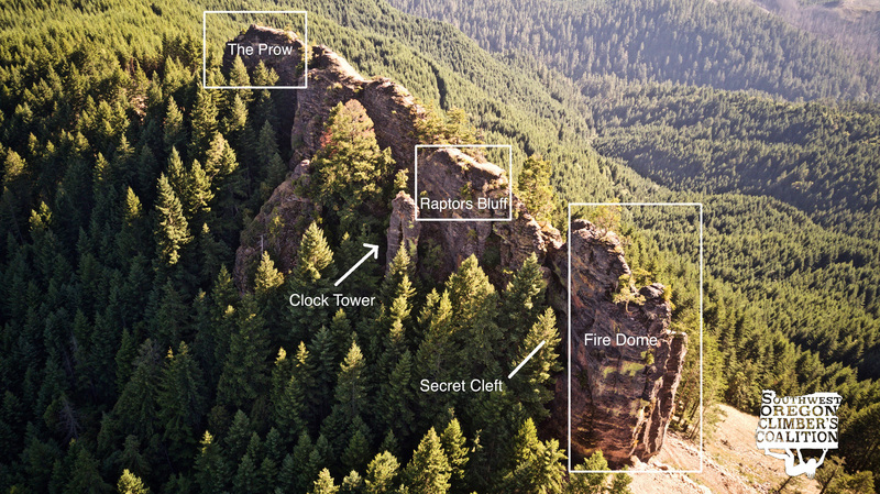 South Comb and its different climbing areas